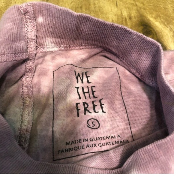FREE People We The Free Tie Dye Purple Green Combo Long Sleeve Size Small - Picture 5 of 10